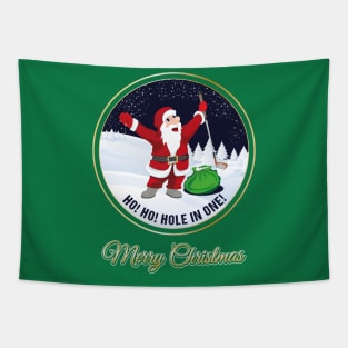 Santa Golf Season's Greetings for Golfer Golf Club Christmas Card Tapestry