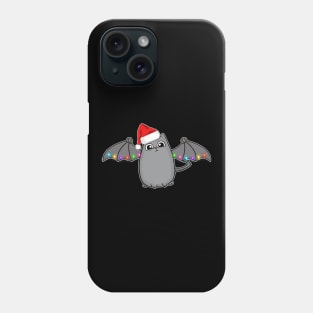 Bat Dragon Christmas Cat with Santa Hat Phone Case