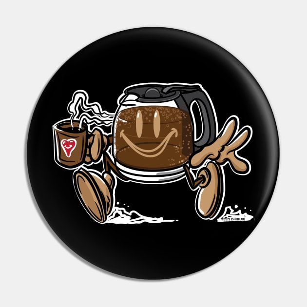 Coffee Run Pin by eShirtLabs