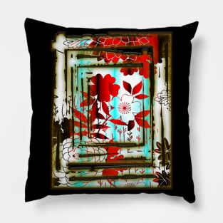 Japanese Cherry Blossom Print Retro Vintage Traditional 415 Pillow