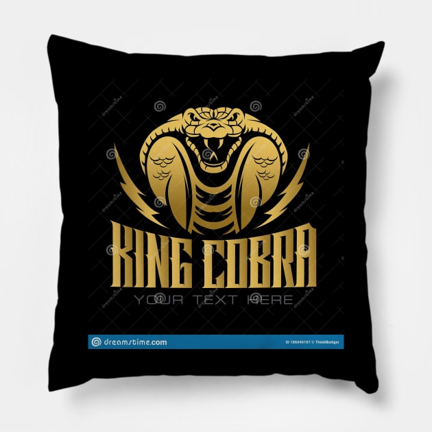 King cobra best T-shirt designers Pillow by Best designing 