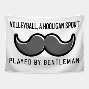 Funny Volleyball And Moustache Design Tapestry