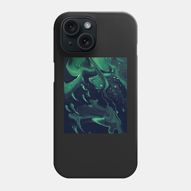 Ghosts - Eerie Color Acrylic Pour Phone Case by dnacademic