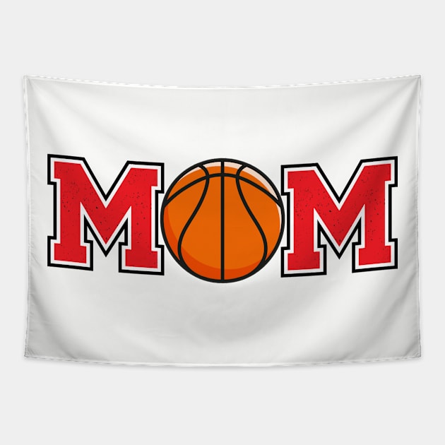 Basketball Mom Red Tapestry by capesandrollerskates 