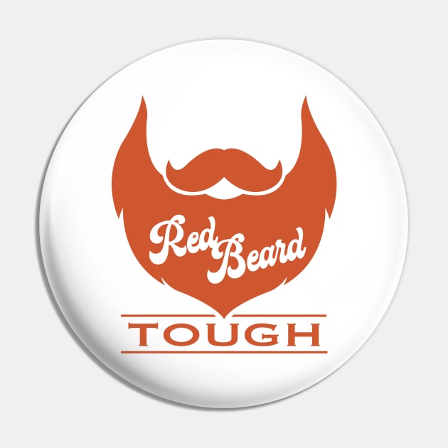 Red Beard Tough Pin by DesignWise