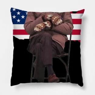 Bernie Sanders Mittens 2021 Pillow