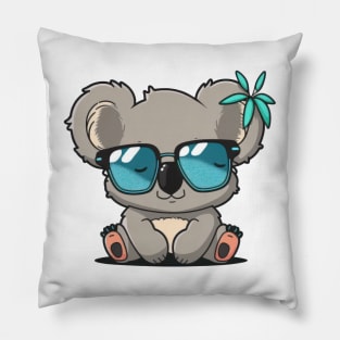 This koala is living its best life with a pair of shades and plenty of eucalyptus Pillow