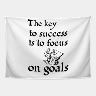 The key to success is to focus on goals, not obstacles Tapestry