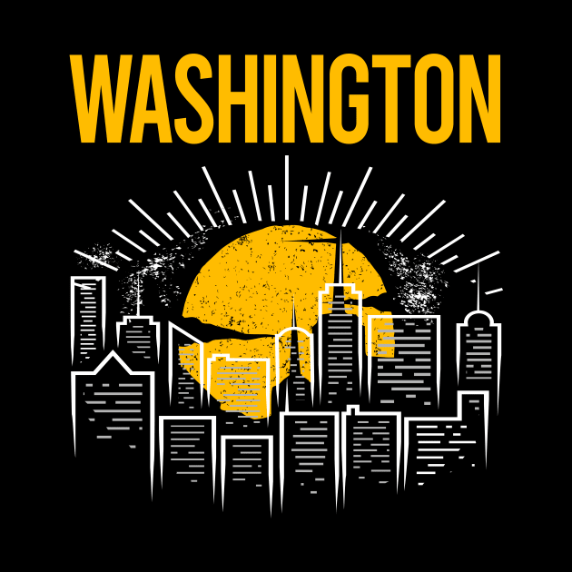 Yellow Moon Washington by flaskoverhand