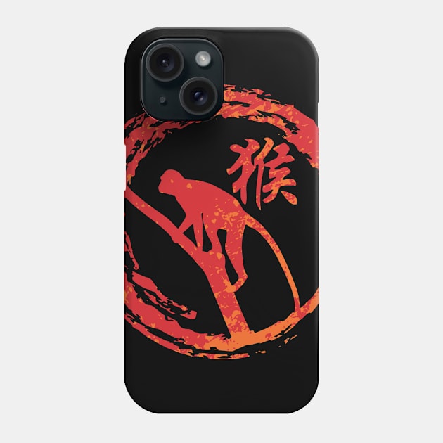 Monkey Chinese sign of the zodiac Phone Case by dieEinsteiger