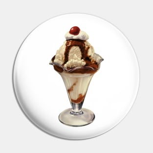 Ice Cream Sundae with a Cherry on Top Pin