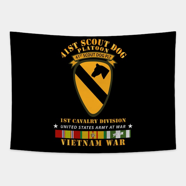 41st  Scout Dog Platoon 1st Cav - VN SVC Tapestry by twix123844