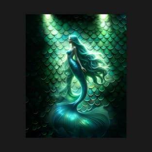 Mermaid With Flowing Hair T-Shirt