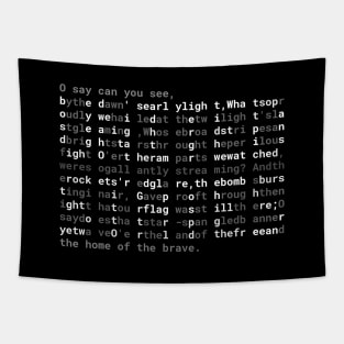 Image: UNITED STATES Anthem (white) Tapestry