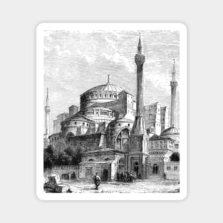 Church Basilica of Hagia Sophia Mosque Constantinople in Turkey Magnet