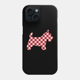 Diagonal Plaid Scotty Dog Phone Case