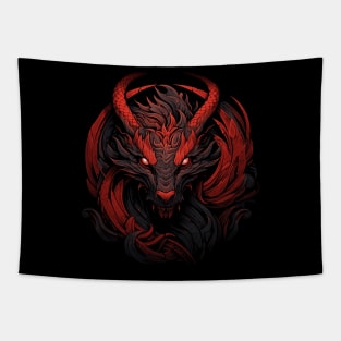 Fiery Red Dragon Tapestry