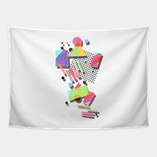 Retro 80s Geometric Tapestry