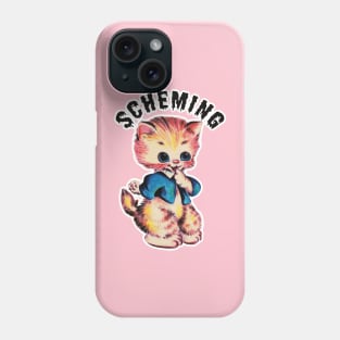 Scheming kitten Phone Case