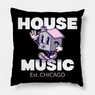 HOUSE MUSIC  - Est. CHICAGO (pink) Pillow