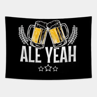 'Ale Yeah' Funny Beer Pun Witty Gift Tapestry