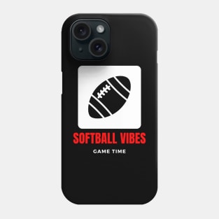 Softball vibes funny motivational design Phone Case