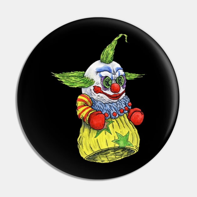 Shorty, Killer Klowns - Horror Hand Puppet Pin by ScottBokma