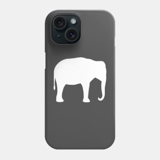 Asian Elephant Silhouette | White Elephant Phone Case