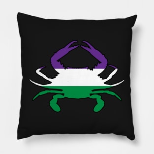 Blue Crab: Genderqueer Pride Pillow