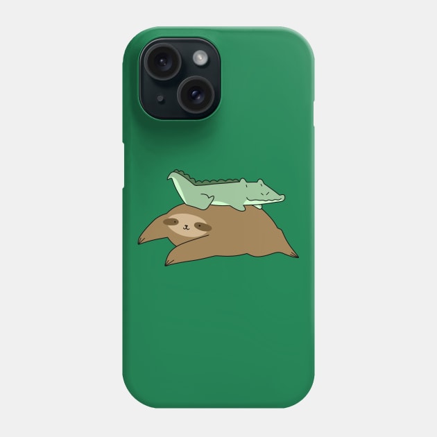 Sloth and Little Alligator Phone Case by saradaboru