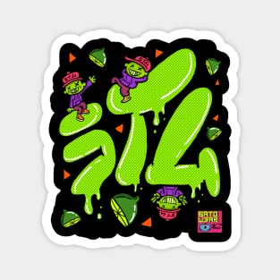 L1M0N Graffiti 6AT0W3AR Anniversary Tee Magnet