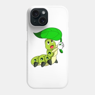 Caterpillar with Leaf Phone Case