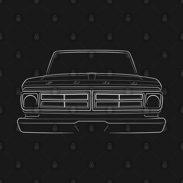 front/profile - 1972 Ford F150 - stencil, white by mal_photography