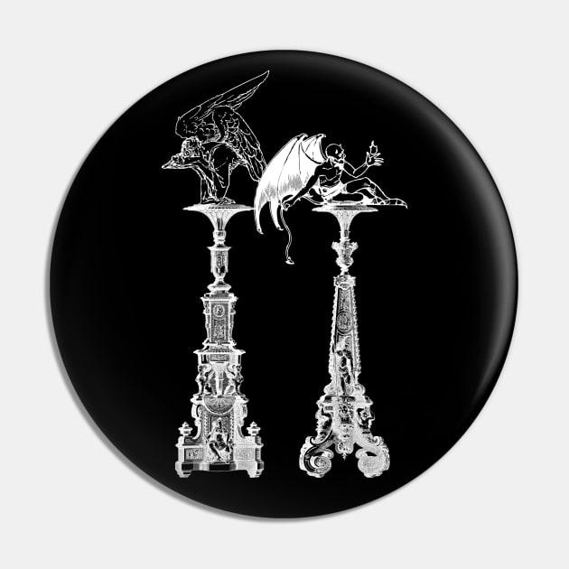 Angel and Devil Pin by Malevolent Shop