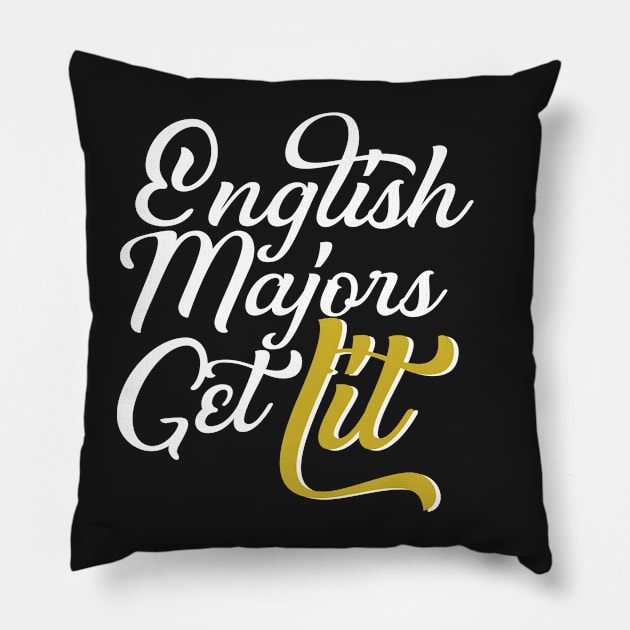 English Majors Gelt Lit Pillow by Eugenex