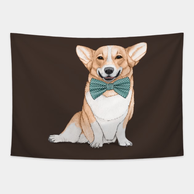 Corgi Dog Tapestry by Barruf