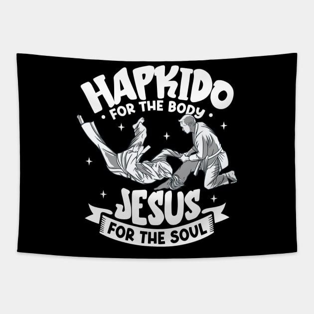 Jesus for the soul - Hapkido for the body Tapestry by Modern Medieval Design