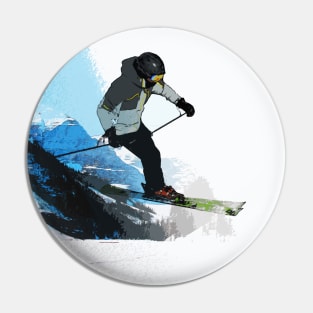 Livin' It! - Downhill Skier Pin