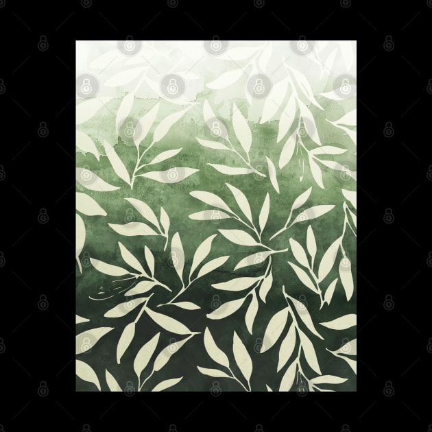 Sage Green Botanical Pattern by Trippycollage