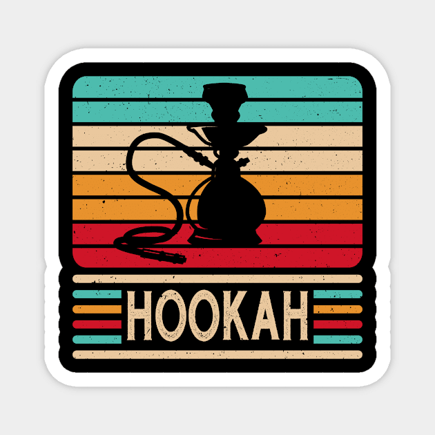 Hookah Vintage Retro Water Pipe Shisha Vape Magnet by Foxxy Merch