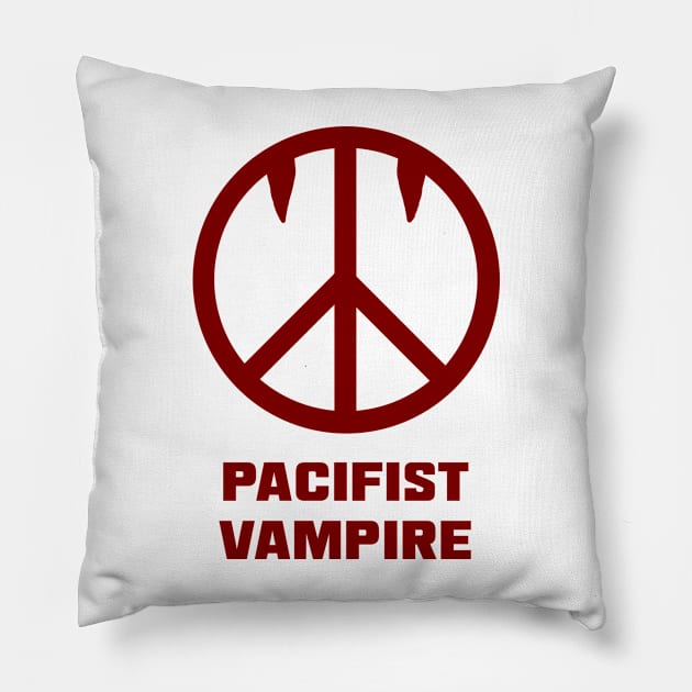 Pacifist Vampire Pillow by LochNestFarm