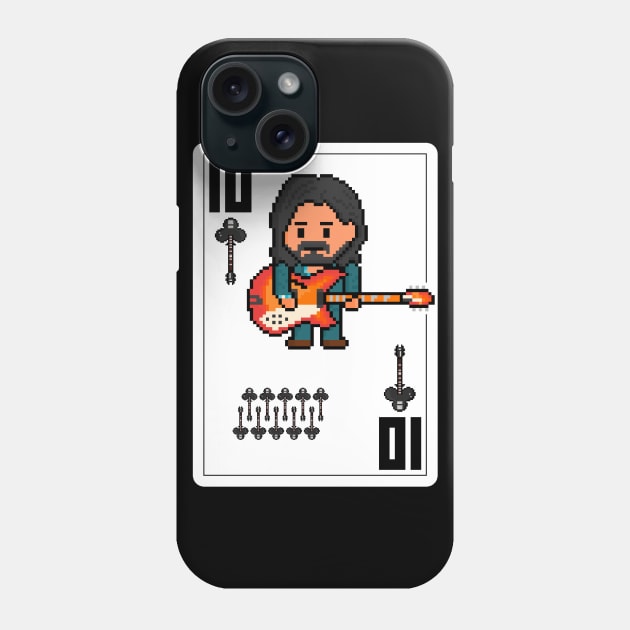 Pixelrockstars Ten of Clubs Playing Card Phone Case by gkillerb