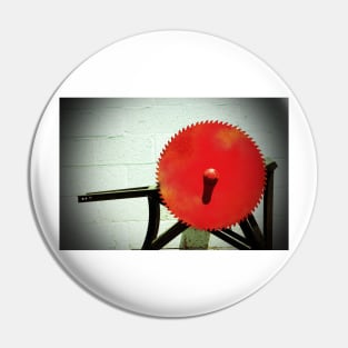 Red Saw Blade Pin