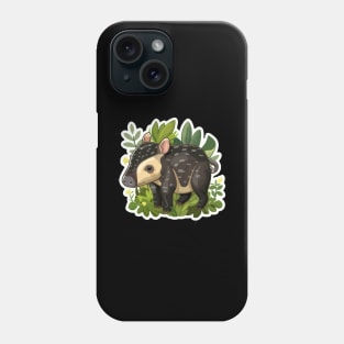 Cute Mountain Tapir Illustration - Adorable Animal Art Phone Case