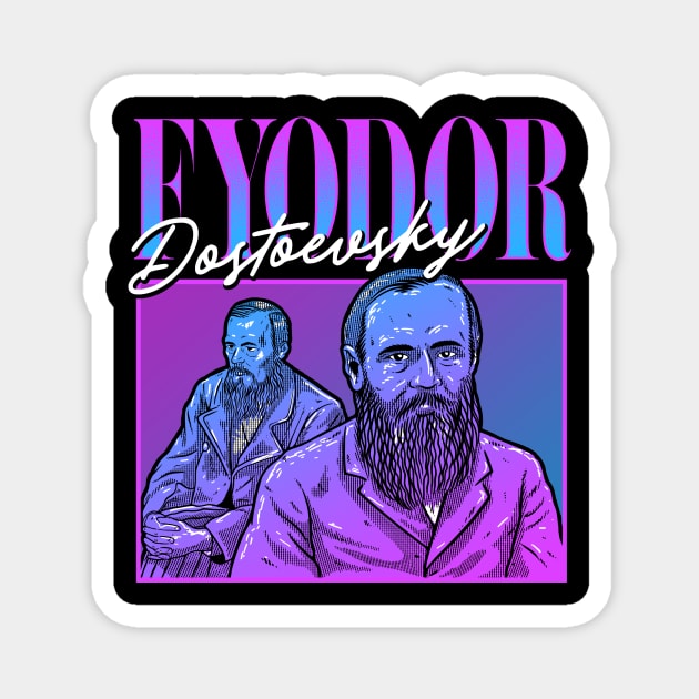 Fyodor Dostoevsky 90s Bootleg Magnet by dumbshirts