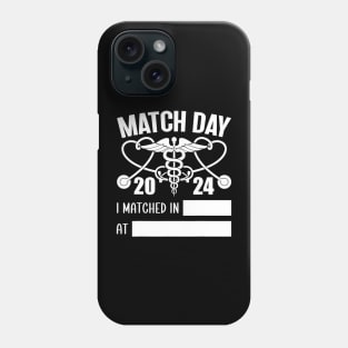 Match Day 2024 Future Doctor Physician Residency Fill In Phone Case