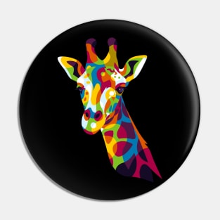 The Colorful Giraffe Head Pin