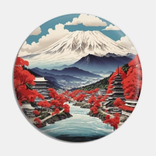 Iwate Japan Travel Vintage Tourism Poster Pin