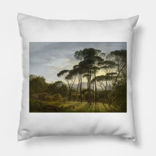 Italian Landscape with Umbrella Pines - Hendrik Voogd Pillow