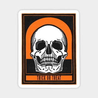 Vintage Trick or Treat Skull Magnet